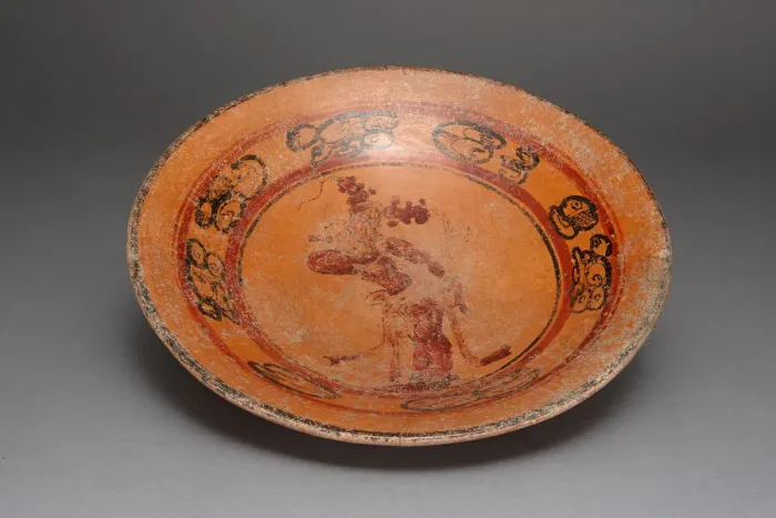 Framed Print : Plate Depicting a Dancing Figure, A. D. 600 / 800. Creator: Unknown Framed Print : Plate Depicting a Dancing Figure, A. D. 600 / 800. Creator: Unknown