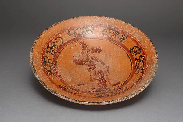 Plate Depicting a Dancing Figure, A. D. 600  /  800. Creator: Unknown