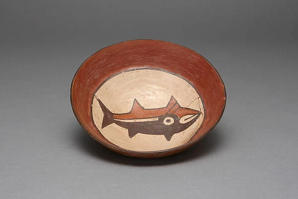 Plate Depicting a Fish, Shark, or Whale, 180 B. C.  /  A. D. 500. Creator: Unknown