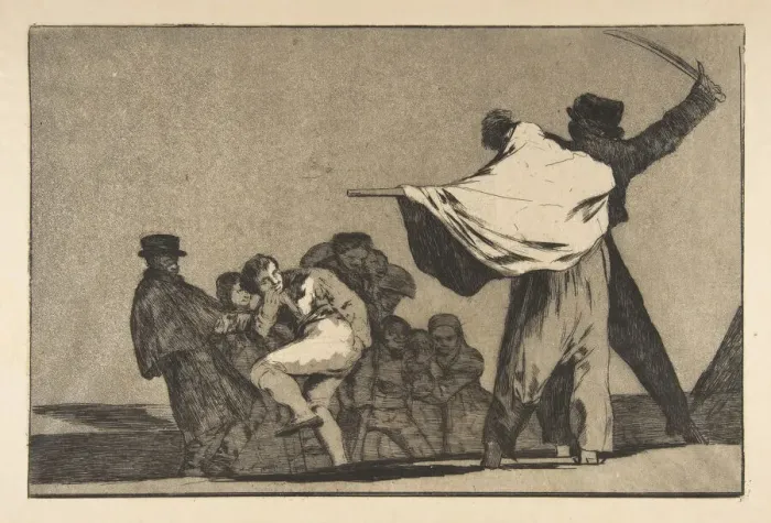 Framed Print : Plate A from the Disparates : Well-Known Folly, ca. 1816-23 (published before 1877) Framed Print : Plate A from the Disparates : Well-Known Folly, ca. 1816-23 (published before 1877)
