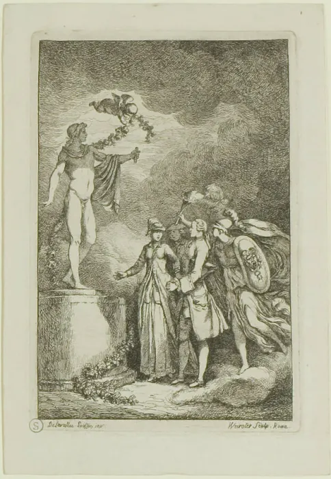 Framed Print : Plate from, Nella Venuta, 1764. Creator: Franz Edmund Weirotter Framed Print : Plate from, Nella Venuta, 1764. Creator: Franz Edmund Weirotter