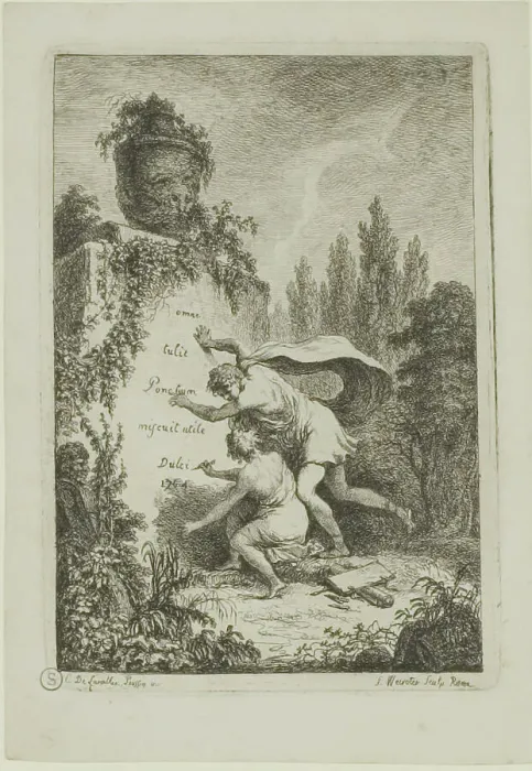 Framed Print : Plate from, Nella Venuta, 1764. Creator: Franz Edmund Weirotter Framed Print : Plate from, Nella Venuta, 1764. Creator: Franz Edmund Weirotter