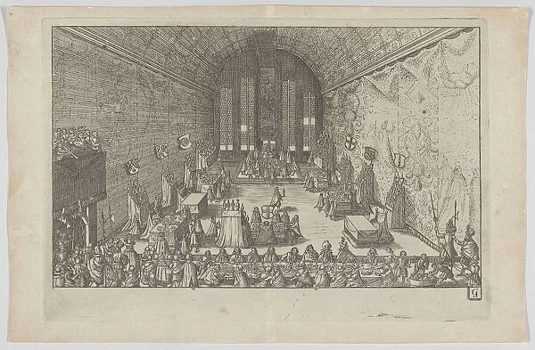 Plate G: Election and Coronation of Emperor Maximilian II, 1612. 1612. Creator: Anon