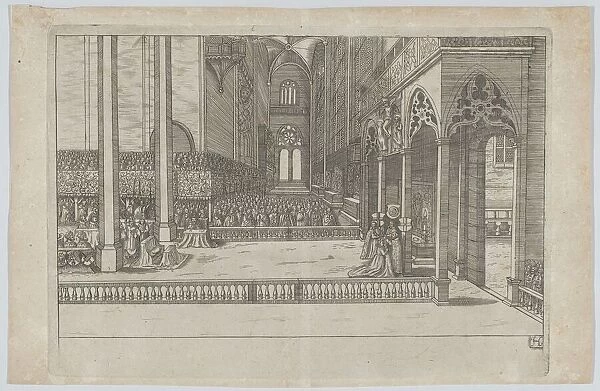 Plate H: Election and Coronation of Emperor Maximilian II, 1612. 1612. Creator: Anon