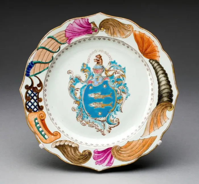 Framed Print : Plate, Jingdezhen, c. 1723 / 40. Creator: Jingdezhen Porcelain Framed Print : Plate, Jingdezhen, c. 1723 / 40. Creator: Jingdezhen Porcelain
