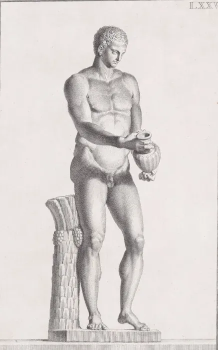 Framed Print : Plate LXXV (75): Male Athlete. From Museum Florentinum