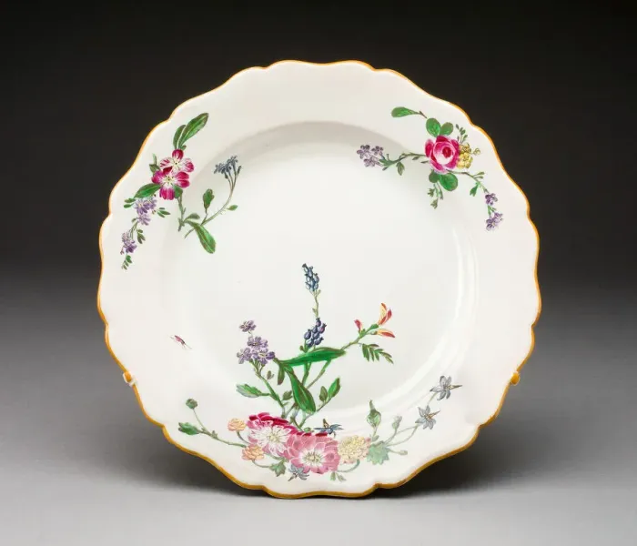 Framed Print : Plate, Marseille, c. 1770. Creator: Veuve Perrin Manufactory Framed Print : Plate, Marseille, c. 1770. Creator: Veuve Perrin Manufactory