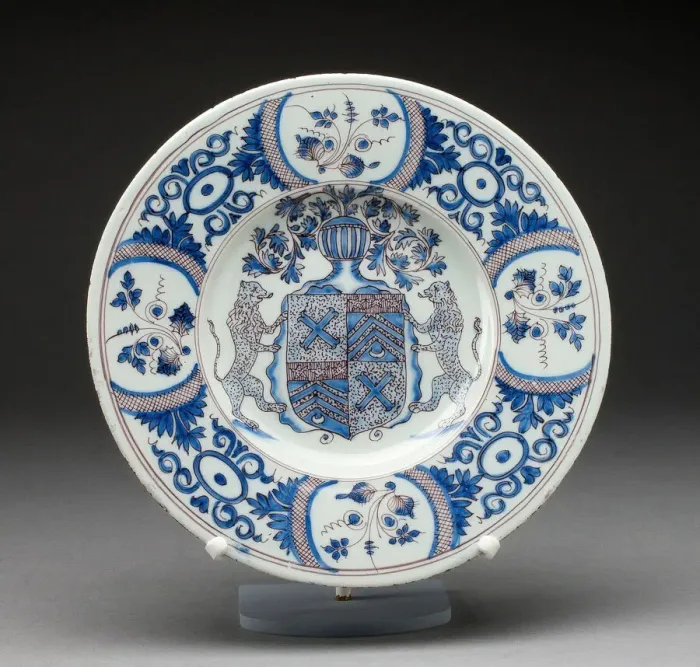 Framed Print : Plate, Marseille, Late 17th / early 18th century. Creator Framed Print : Plate, Marseille, Late 17th / early 18th century. Creator