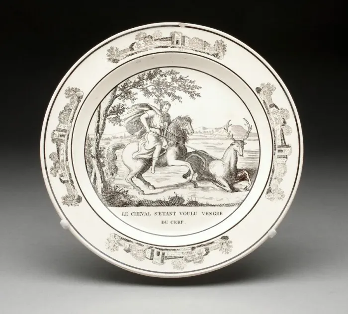 Framed Print : Plate, Montereau, 1800 / 25. Creator: Creil Pottery Framed Print : Plate, Montereau, 1800 / 25. Creator: Creil Pottery
