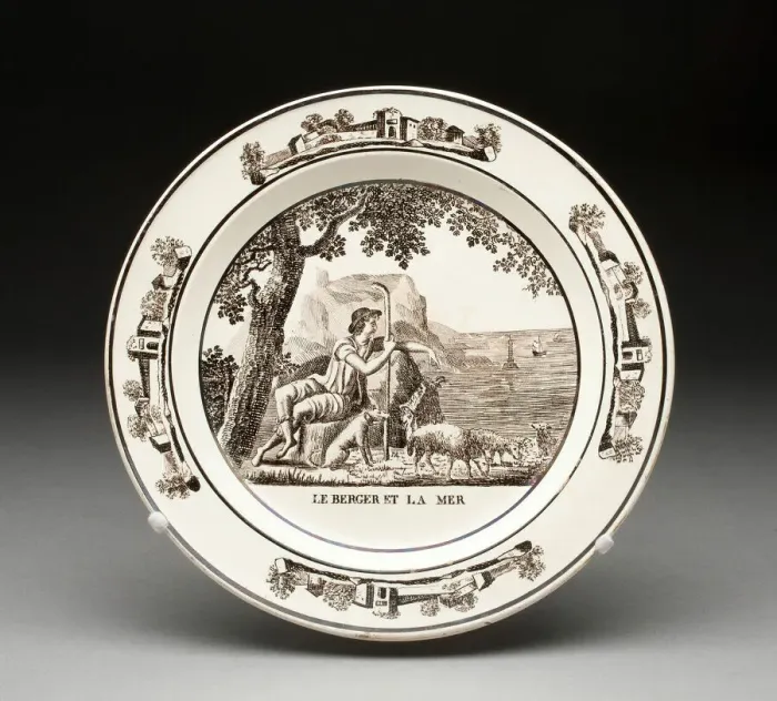 Framed Print : Plate, Montereau, 1800 / 25. Creator: Creil Pottery Framed Print : Plate, Montereau, 1800 / 25. Creator: Creil Pottery