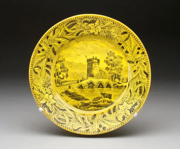 Framed Print : Plate, Montereau, 1840 / 60. Creator: Creil Pottery Framed Print : Plate, Montereau, 1840 / 60. Creator: Creil Pottery