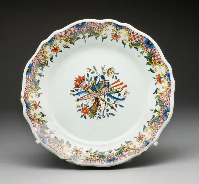 Framed Print : Plate, Rouen, c. 1760. Creator: Unknown Framed Print : Plate, Rouen, c. 1760. Creator: Unknown