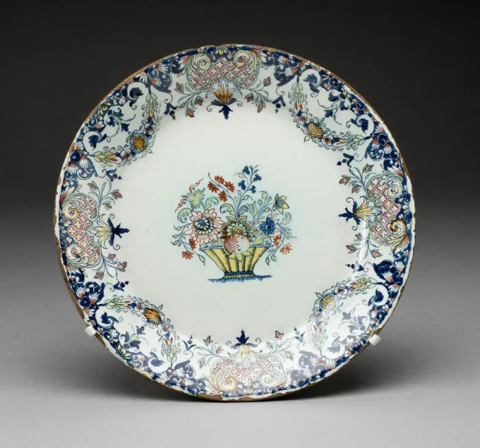 Framed Print : Plate, Rouen, c. 1770. Creator: Rouen Potteries Framed Print : Plate, Rouen, c. 1770. Creator: Rouen Potteries