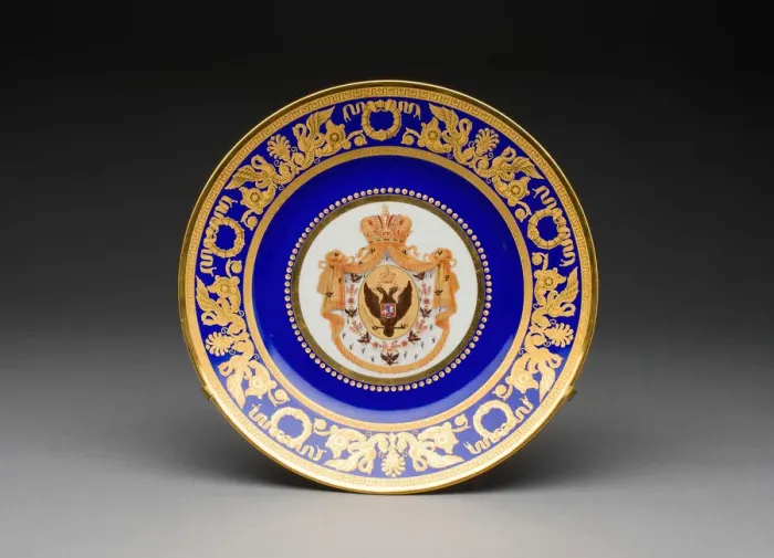 Framed Print : Plate, Saint Petersburg, 1855 / 81. Creator: Russian Imperial Porcelain Factory Framed Print : Plate, Saint Petersburg, 1855 / 81. Creator: Russian Imperial Porcelain Factory