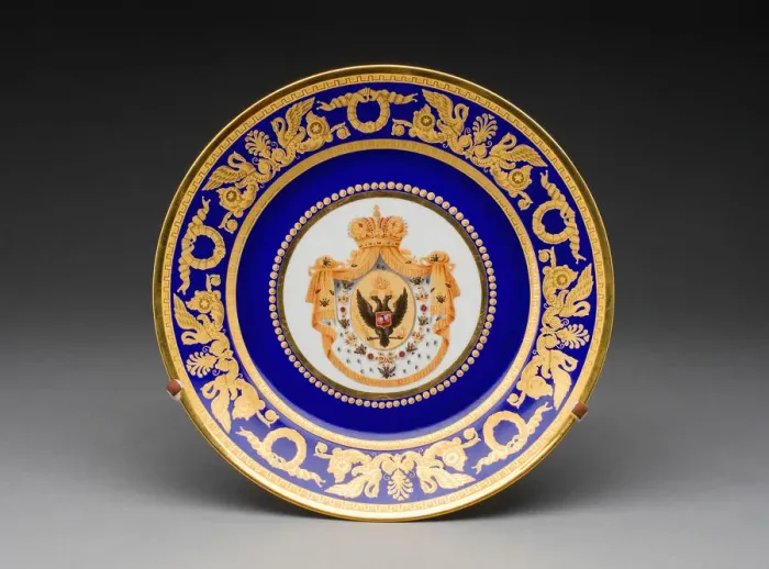 Framed Print : Plate, Saint Petersburg, 1855 / 81. Creator: Russian Imperial Porcelain Factory Framed Print : Plate, Saint Petersburg, 1855 / 81. Creator: Russian Imperial Porcelain Factory