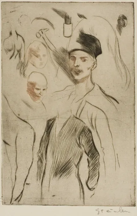 Framed Print : Plate of Sketches, no. 2, 1898. Creator: Theophile Alexandre Steinlen Framed Print : Plate of Sketches, no. 2, 1898. Creator: Theophile Alexandre Steinlen