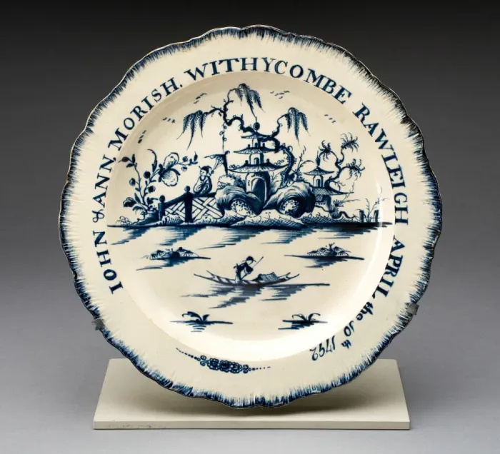 Framed Print : Plate, Staffordshire, 1792. Creator: Staffordshire Potteries Framed Print : Plate, Staffordshire, 1792. Creator: Staffordshire Potteries