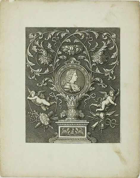 Plate Two, from A New Book of Ornaments, 1704. Creator: Simon Gribelin