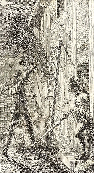 Plate XIX from Life and Adventures of the Knight Don Quixote de la Mancha, 1780. Creator: Daniel Berger