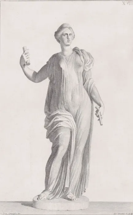 Framed Print : Plate XVII (17): A Muse. From Museum Florentinum Framed Print : Plate XVII (17): A Muse. From Museum Florentinum