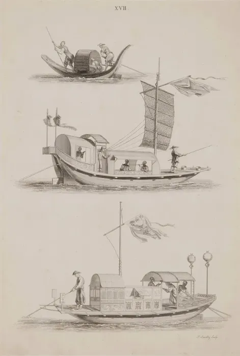 Framed Print : Plate XVII, Designs of Buildings, Furniture, Clothes, Machinery, and Implements of the Chinese, 1757 Creator: William Chambers Framed Print : Plate XVII, Designs of Buildings, Furniture, Clothes, Machinery, and Implements of the Chinese, 1757 Creator: William Chambers
