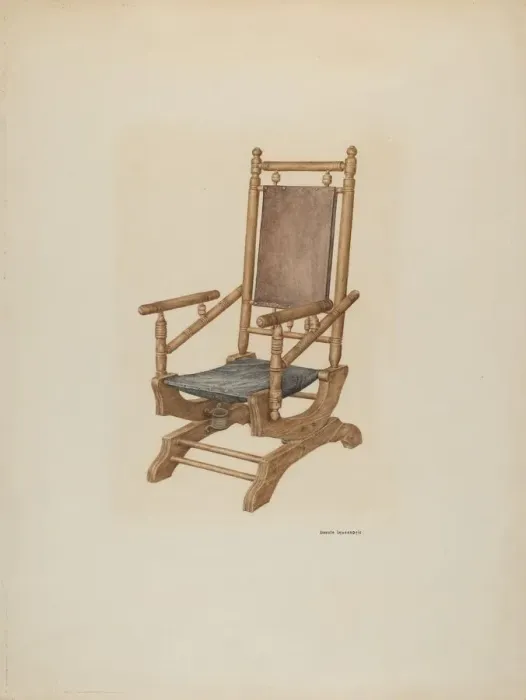 Framed Print : Platform Rocker, c. 1940. Creator: Ursula Lauderdale Framed Print : Platform Rocker, c. 1940. Creator: Ursula Lauderdale