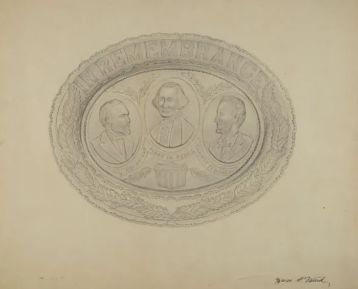Framed Print : Platter, c. 1938. Creator: Paul Ward Framed Print : Platter, c. 1938. Creator: Paul Ward