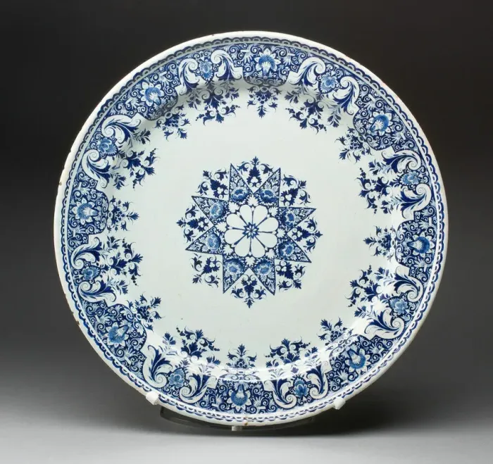 Framed Print : Platter, Rouen, c. 1700 / 20. Creator: Unknown Framed Print : Platter, Rouen, c. 1700 / 20. Creator: Unknown