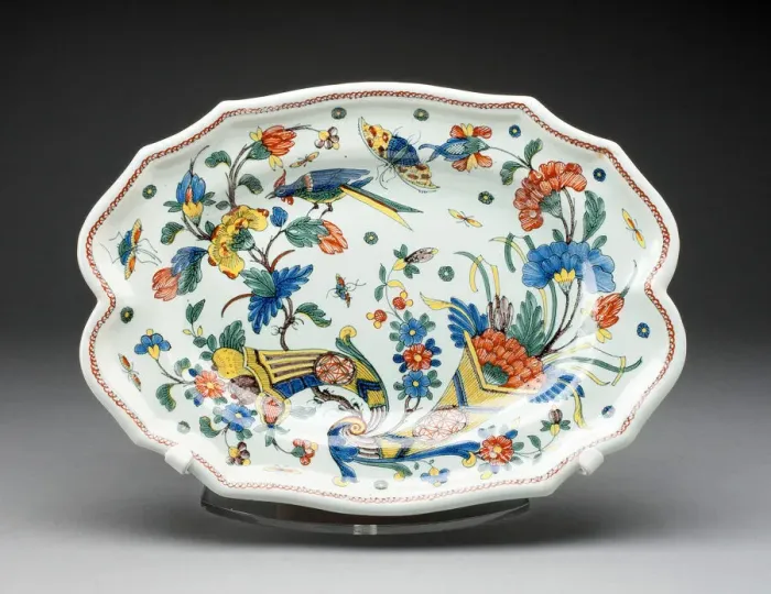 Framed Print : Platter, Rouen, c. 1760. Creator: Unknown Framed Print : Platter, Rouen, c. 1760. Creator: Unknown