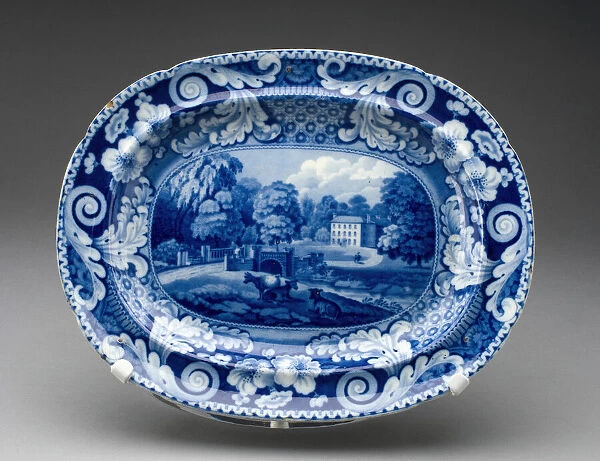 Platter, Staffordshire, Mid 19th century. Creator: Staffordshire Potteries