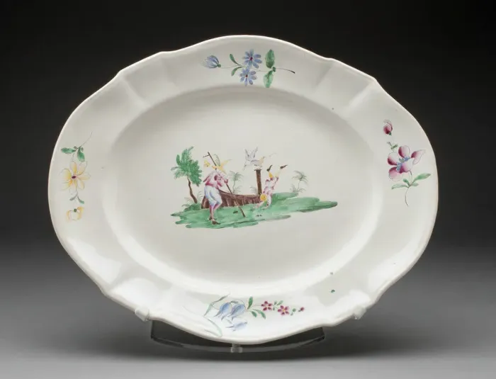 Framed Print : Platter, Strasbourg, c. 1770. Creator: Joseph Hannong Framed Print : Platter, Strasbourg, c. 1770. Creator: Joseph Hannong