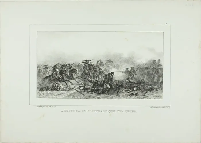 Framed Print : With that Play One Catches Only Blows, 1836. Creator: Auguste Raffet Framed Print : With that Play One Catches Only Blows, 1836. Creator: Auguste Raffet