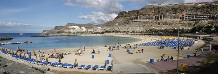 Framed Print : Playa de los Amadores, Gran Canaria, Canary Islands, Spain