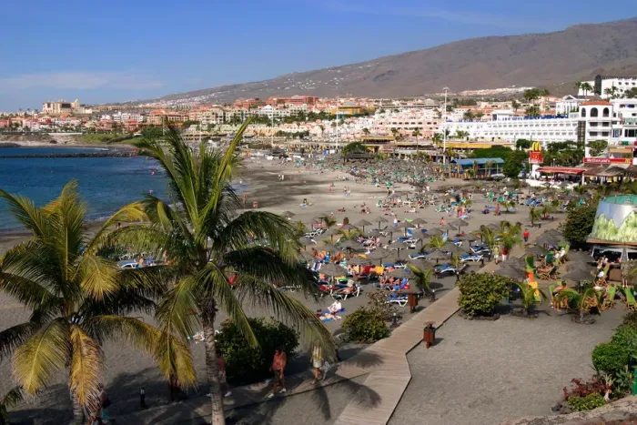 Framed Print : Playa de Torviscas beach, Playa de las Americas, Tenerife, Canary Islands, 2007 Framed Print : Playa de Torviscas beach, Playa de las Americas, Tenerife, Canary Islands, 2007