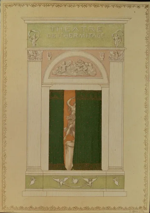 Framed Print : Playbill Cover for Contemporary Ballet, 1902. Artist: Bakst, Leon (1866-1924) Framed Print : Playbill Cover for Contemporary Ballet, 1902. Artist: Bakst, Leon (1866-1924)