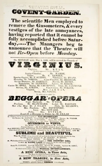 Framed Print : Playbill for the Theatre Royal Covent Garden, 1828 Framed Print : Playbill for the Theatre Royal Covent Garden, 1828