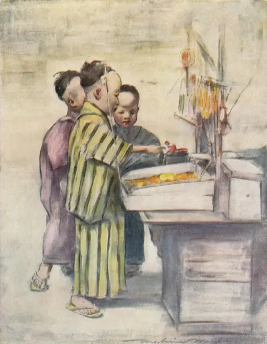 Framed Print : Playfellows, c1887, (1901). Artist: Mortimer L Menpes Framed Print : Playfellows, c1887, (1901). Artist: Mortimer L Menpes