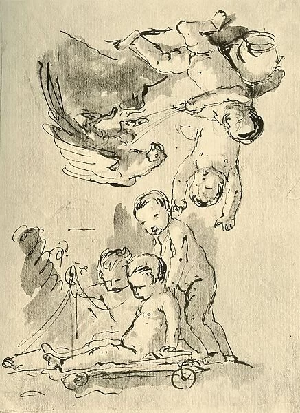 Playing Cupids, c1757, (1928). Artist: Giovanni Battista Tiepolo