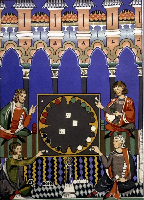 Framed Print : Playing dice. Miniature of the Book of Games, manuscript, 1283, by Alfonso X el Sabio Framed Print : Playing dice. Miniature of the Book of Games, manuscript, 1283, by Alfonso X el Sabio