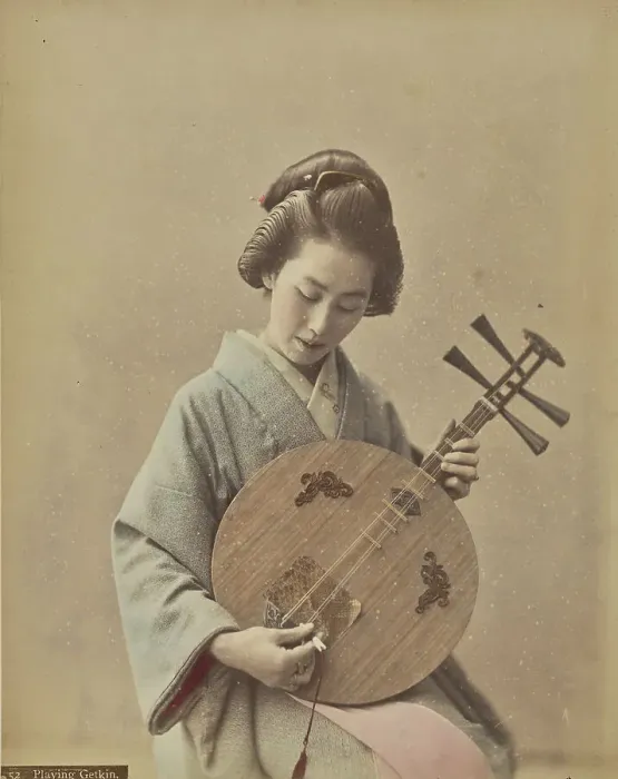 Framed Print : Playing Getkin sic, about 1875-1890s. Creator: Adolfo Farsari