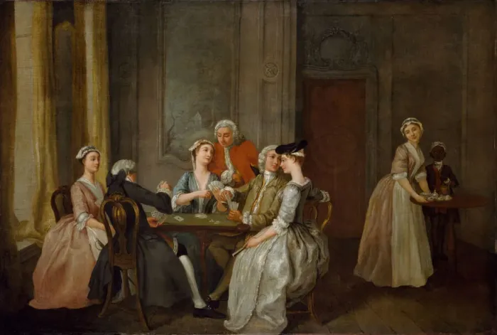 Framed Print : Playing At Quadrille, 1740-50. Creator: Francis Hayman Framed Print : Playing At Quadrille, 1740-50. Creator: Francis Hayman