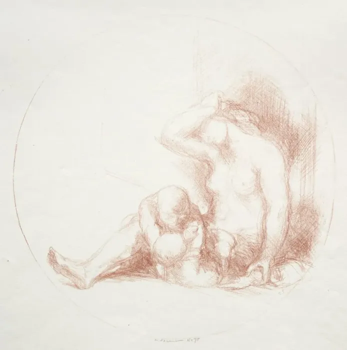 Framed Print : Playmates, 1907. Creator: Charles Hasslewood Shannon (British, 1863-1937) Framed Print : Playmates, 1907. Creator: Charles Hasslewood Shannon (British, 1863-1937)