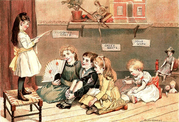 'Playtime in the Nursery; 'A Concert', 1890. Creator: Alice Mary Morgan. 'Playtime in the Nursery; 'A Concert', 1890. Creator: Alice Mary Morgan