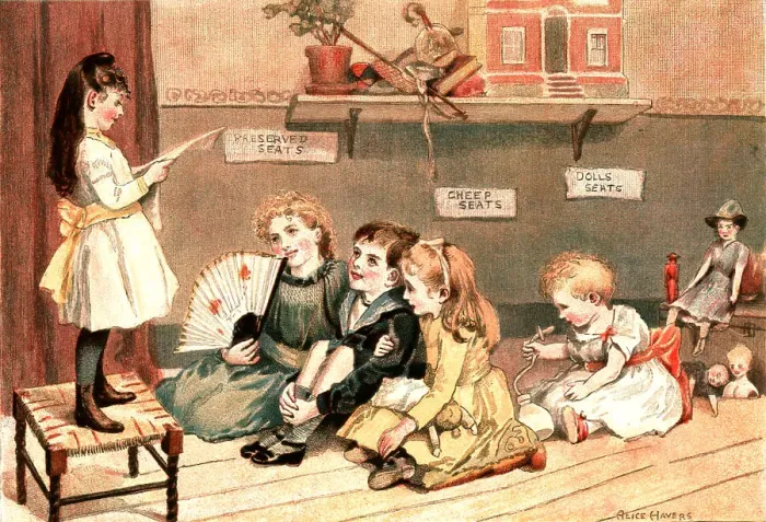 Framed Print : Playtime in the Nursery; A Concert, 1890. Creator: Alice Mary Morgan. Playtime in the Nursery; A Concert, 1890. Creator: Alice Mary Morgan Framed Print : Playtime in the Nursery; A Concert, 1890. Creator: Alice Mary Morgan. Playtime in the Nursery; A Concert, 1890. Creator: Alice Mary Morgan