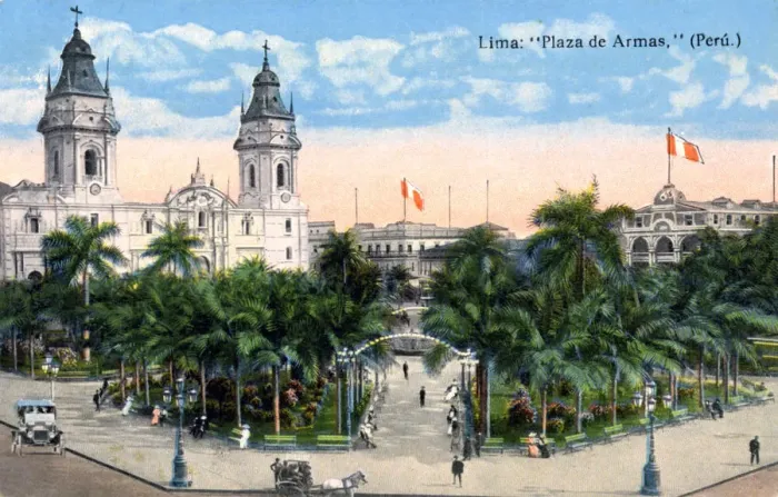 Framed Print : Plaza de Armas, Lima, Peru, early 20th century Framed Print : Plaza de Armas, Lima, Peru, early 20th century