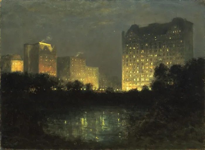 Framed Print : The Plaza, ca. 1907-1911. Creator: William R. Derrick Framed Print : The Plaza, ca. 1907-1911. Creator: William R. Derrick