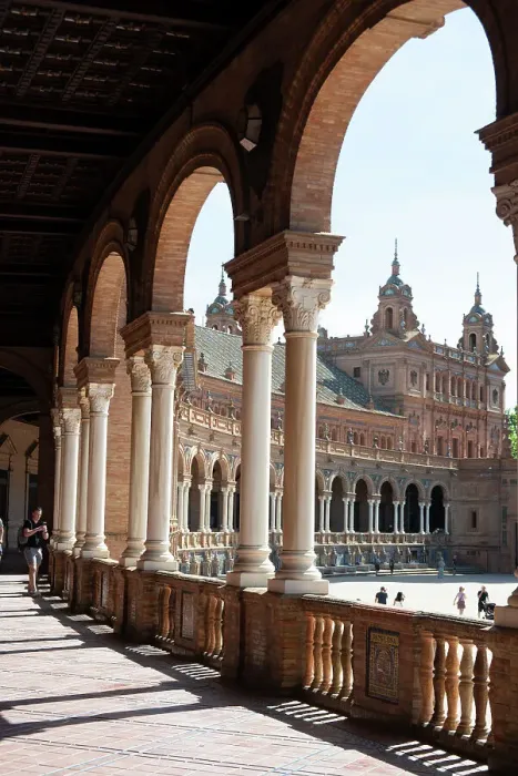 Framed Print : The Plaza de España in the Maria Luisa Park, Seville, Spain, 2023. Creator: Ethel Davies Framed Print : The Plaza de España in the Maria Luisa Park, Seville, Spain, 2023. Creator: Ethel Davies
