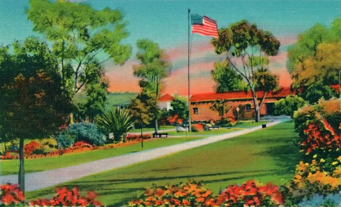 Framed Print : Plaza Where The First American Flag in California Was Raised in 1846. San Diego, California, c194 Framed Print : Plaza Where The First American Flag in California Was Raised in 1846. San Diego, California, c194
