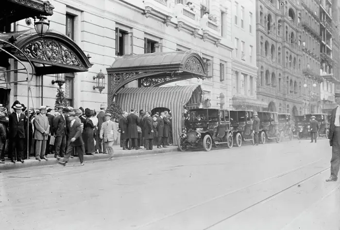 Framed Print : Plaza Hotel - Gates Funeral, 1911. Creator: Bain News Service Framed Print : Plaza Hotel - Gates Funeral, 1911. Creator: Bain News Service