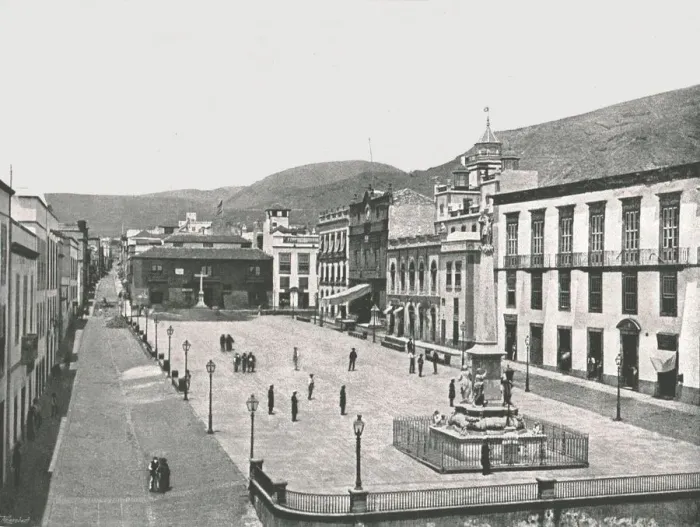 Framed Print : Plaza de la Candelaria, Santa Cruz de Tenerife, Canaries, Spain, 1895. Creator: Unknown Framed Print : Plaza de la Candelaria, Santa Cruz de Tenerife, Canaries, Spain, 1895. Creator: Unknown